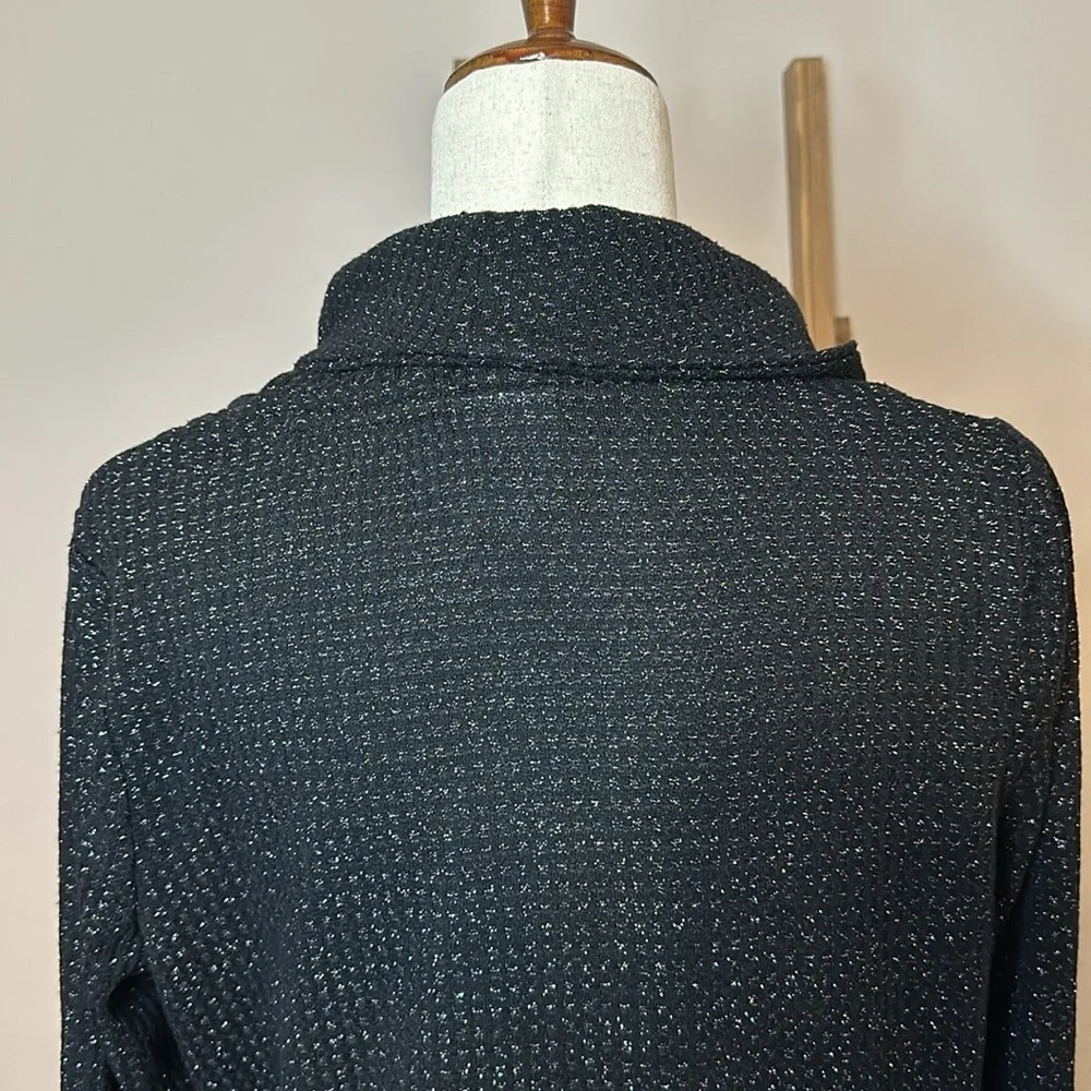 Dressbarn Sunday Cowl Neck Sweater with Metallic Shimmer Size Large in GUC